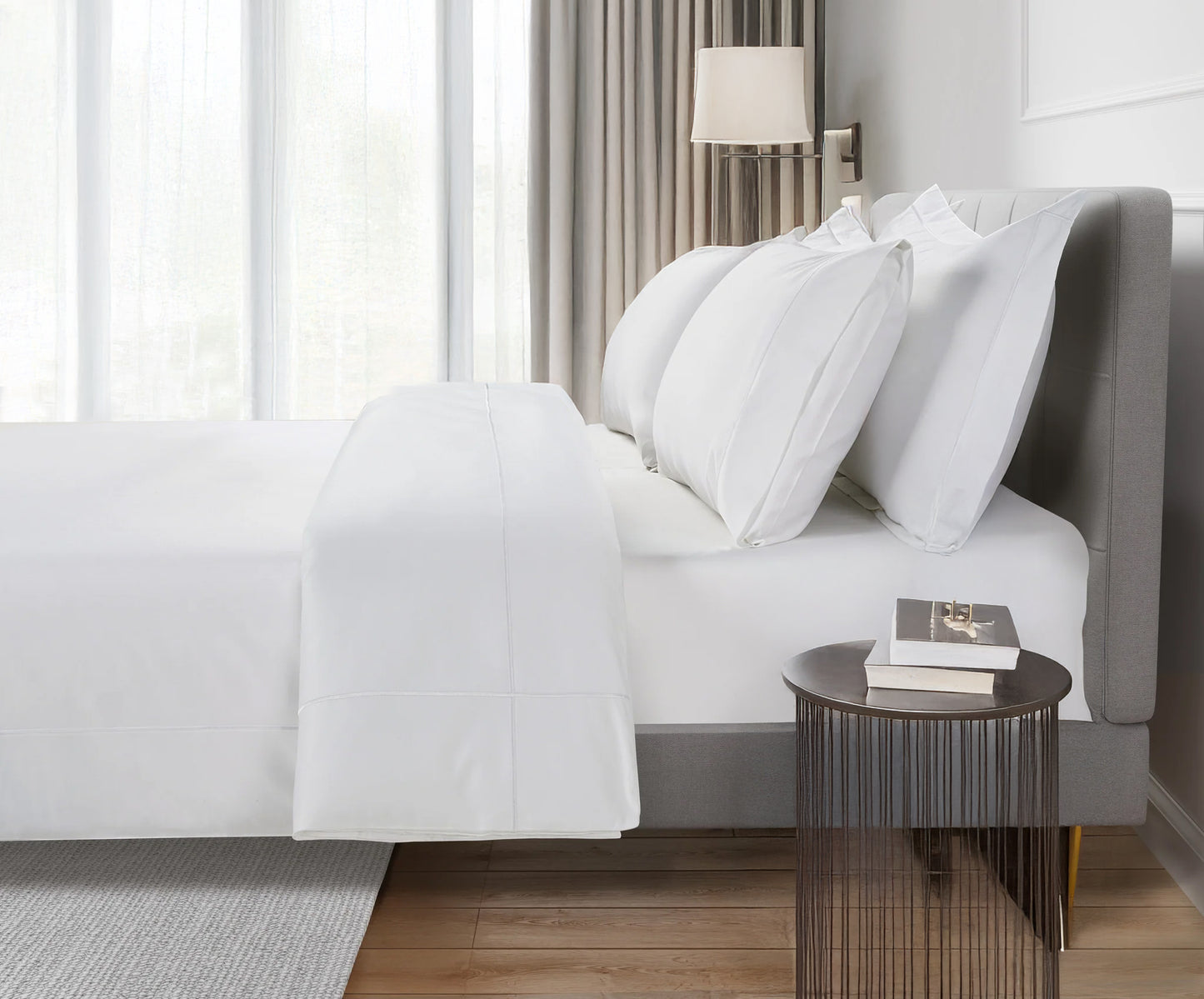 800 Thread Count Egyptian Cotton Kensington Lux Buttery Smooth Duvet Cover - White