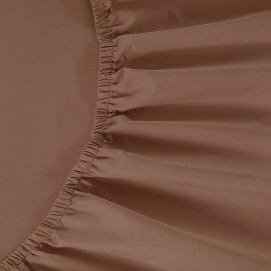 All Season Egyptian Giza Fitted Sheet - Mocha