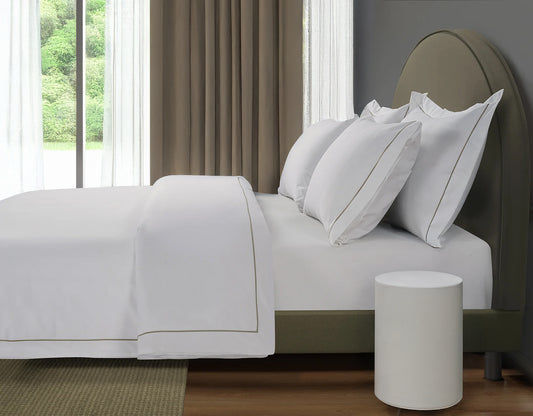 300 Thread Count Percale Oakwood Duvet Cover - Mink