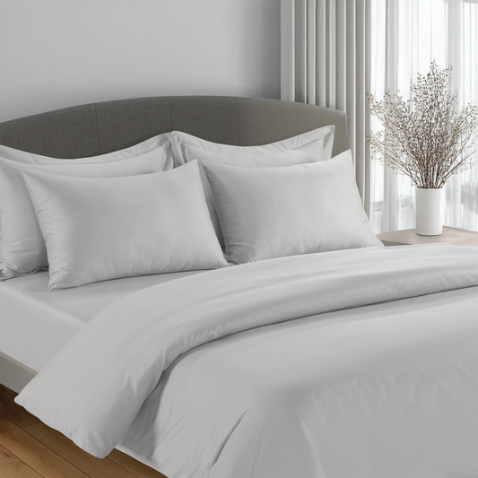 300 Thread Count Peaceful Empress Duvet Cover - Silver Dove Grey