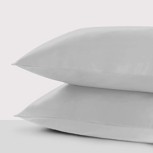 300 Thread Count Pair (2 Pillowcases) of Peaceful Empress Pillowcases -  Silver Dove Grey