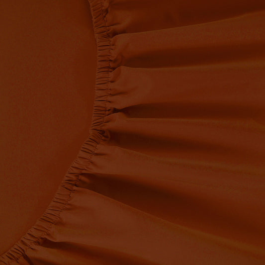 800 Thread Count Egyptian Cotton Grand Splendour Lux Buttery Smooth Lux Fitted Sheet - Potter's Clay