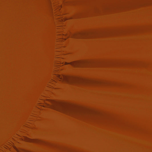800 Thread Count Egyptian Cotton Grand Splendour Lux Buttery Smooth Lux Fitted Sheet - Potter's Clay