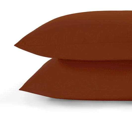 800 Thread Count Pair (2 Pillowcases) of Egyptian Cotton Grand Splendour Lux Buttery Smooth Pillowcases - Potter's Clay