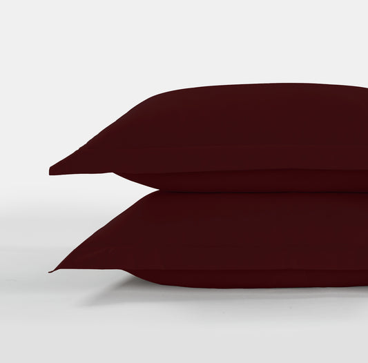 800 Thread Count Pair (2 Pillowcases) of Egyptian Cotton Grand Splendour Lux Buttery Smooth Pillowcases - Dark Burgundy