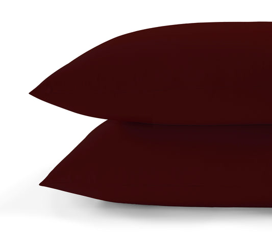 800 Thread Count Pair (2 Pillowcases) of Egyptian Cotton Grand Splendour Lux Buttery Smooth Pillowcases - Dark Burgundy