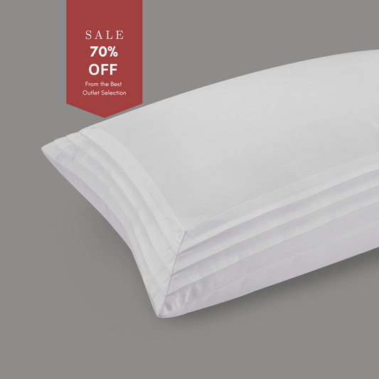 800 Thread Count Pair (2 Pillowcases) of Egyptian Cotton Regalwood Lux Buttery Smooth Pillowcases - Brilliant White