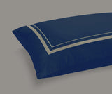 800 Thread Count Egyptian Cotton Royalton LUXE Bedding Set - Navy Peony/Mink