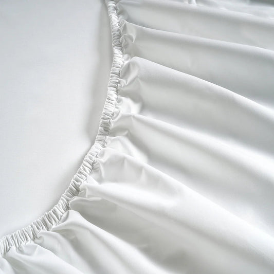 All Season Egyptian Giza Fitted Sheet - Brilliant White