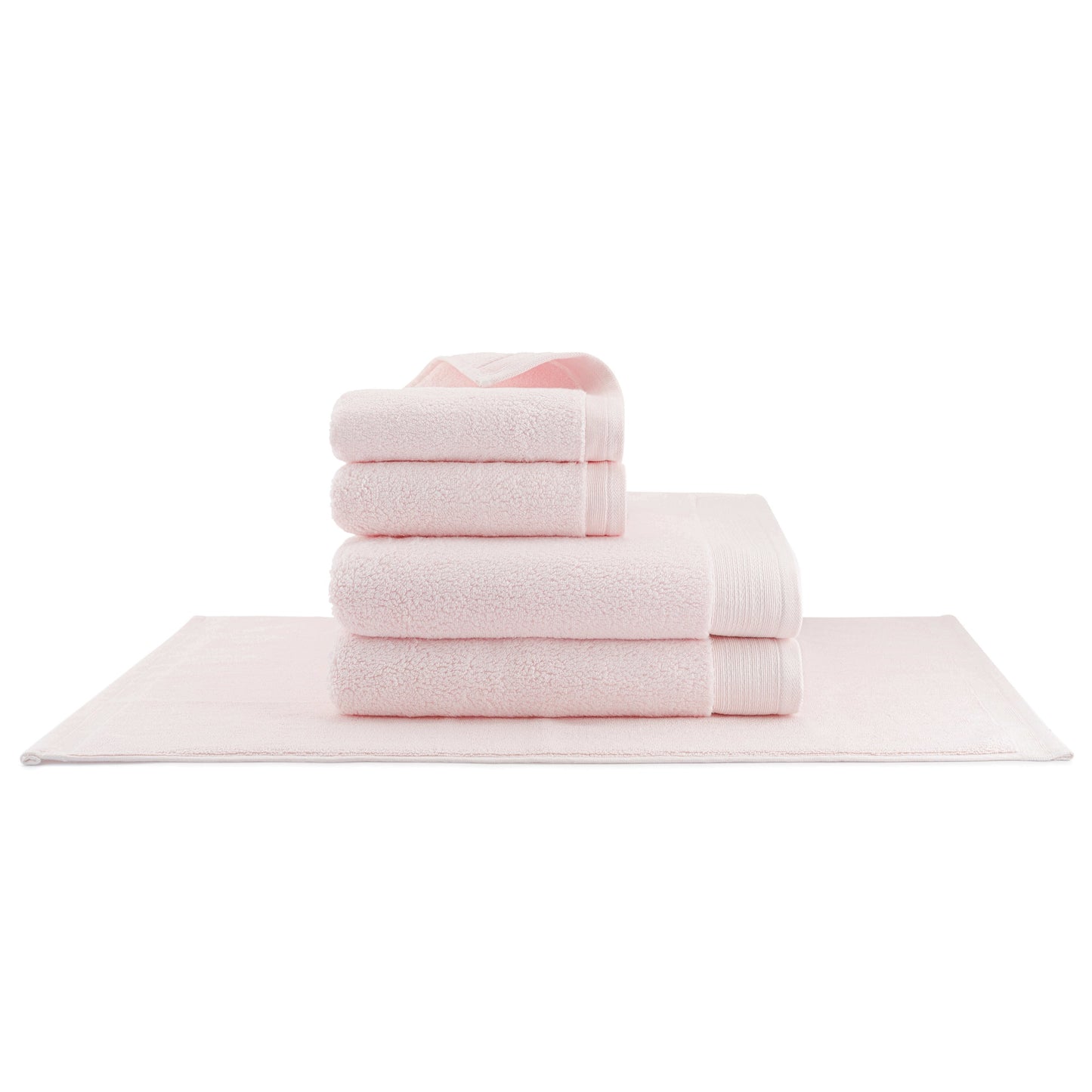 Egyptian Cotton 5 Piece Luxury Serenity Palace Plush Large Towel Set - Blush Pink