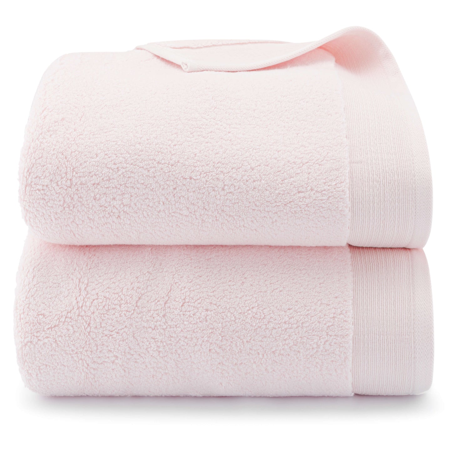 Egyptian Cotton 5 Piece Luxury Serenity Palace Classic Large Towel Set - Blush Pink