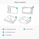 300 Thread Count Percale Peaceful Empress Bedding Set - Oatmeal
