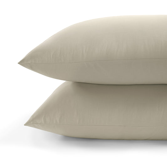 300 Thread Count Pair of Peaceful Empress Pillowcases -  Oatmeal