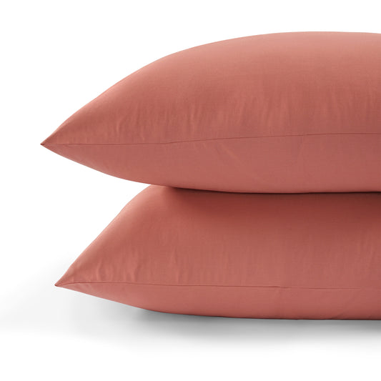 800 Thread Count Pair of Grand Splendour LUXE Pillowcases - Sateen Terra Cotta