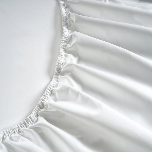 300 Thread Count Peaceful Empress Fitted Sheet - Percale White