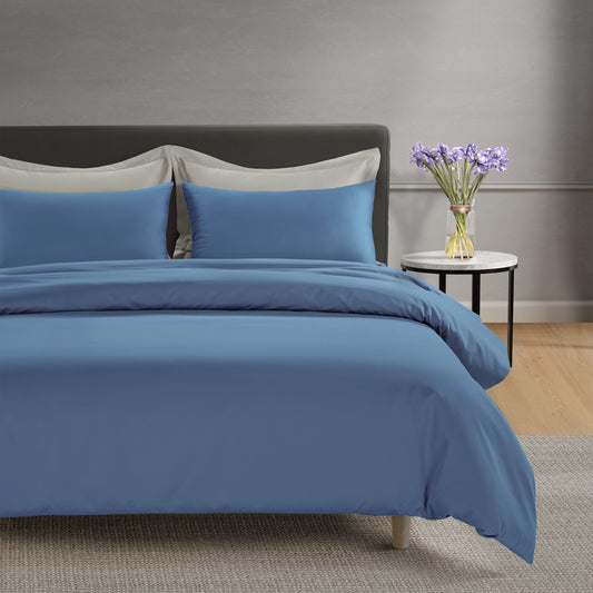 300 Thread Count Peaceful Empress - Quiet Harbour with Oyster Mushroom Bedding Set