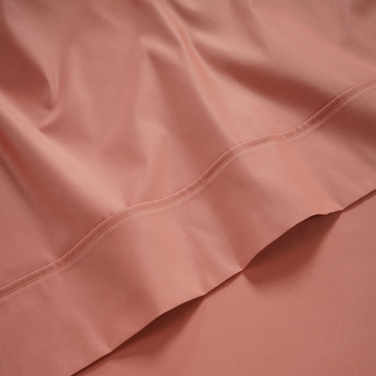 300 Thread Count Peaceful Empress Percale Flat Sheet - Terra Cotta