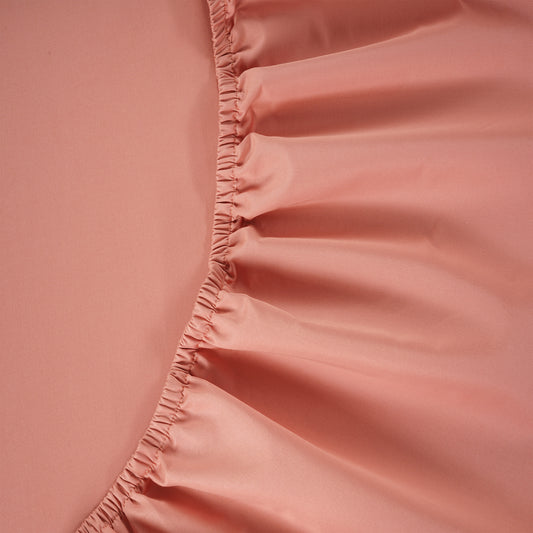 300 Thread Count Peaceful Empress Percale Fitted Sheet - Terra Cotta