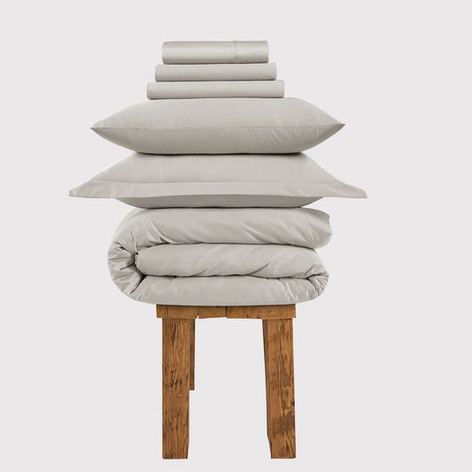 300 Thread Count Peaceful Empress Bedding Set - Oyster Mushroom