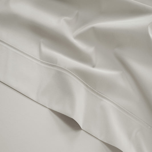300 Thread Count Peaceful Empress Percale Flat Sheet - Oyster Mushroom