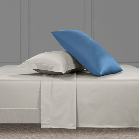 800 Thread Count Grand Splendour LUXE Sheet Set - Quiet Harbour with Oyster Mushroom Bedding