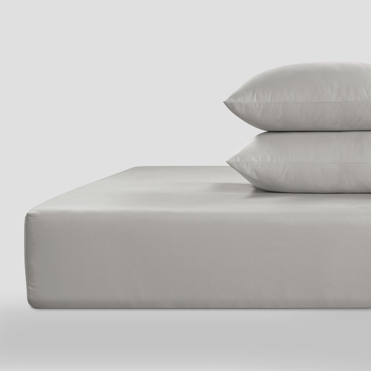 800 Thread Count Grand Splendour LUXE Fitted Sheet - Sateen Oyster Mushroom