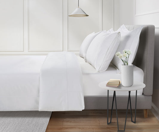 800 Thread Count Egyptian Cotton Kensington Lux Buttery Smooth Duvet Cover - White