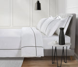 800 Thread Count Egyptian Cotton Kensington Lux Buttery Smooth Duvet Cover - Jet Black Bedding Set