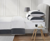 800 Thread Count Egyptian Cotton Harrogate Lux Buttery Smooth Duvet Cover - Graphite Grey Bedding Set