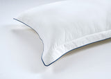 800 Thread Count Pair (2 Pillowcases) of Egyptian Cotton Duke of Bliss Lux Buttery Smooth Pillowcases - Navy Peony Accent