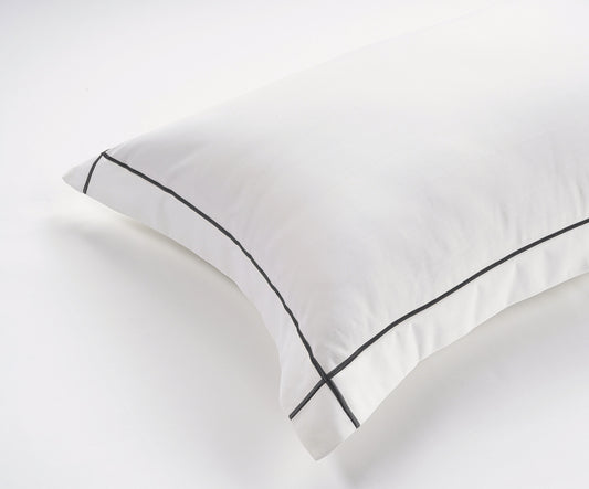 800 Thread Count Pair (2 Pillowcases) of Egyptian Cotton Kensington Lux Buttery Smooth Pillowcases - Jet Black