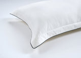 800 Thread Count Pair (2 Pillowcases) of Egyptian Cotton Duke of Bliss Lux Buttery Smooth Pillowcases - Graphite Grey Accent