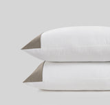 800 Thread Count Pair (2 Pillowcases) of Egyptian Cotton Harrogate Lux Buttery Smooth Pillowcases - Simply Taupe